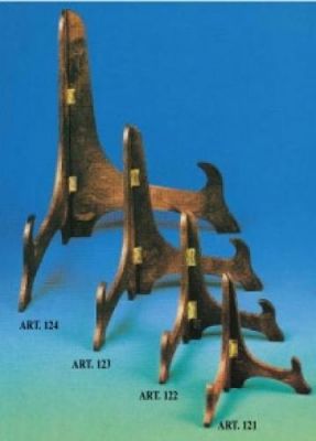 Espositori per piatti Luxor in legno e ottone